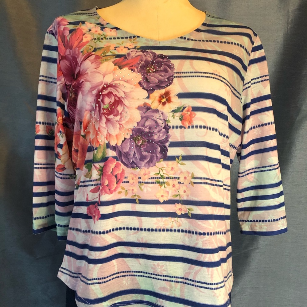 Bon Worth, polyester 3/4 sleeve, T-shirt